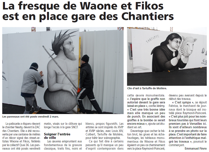 Pose de fresque de Waone et Fikos La Queue-en-Brie